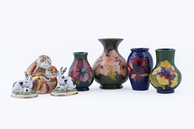 Lot 351 - A collection of Moorcroft vases; and other ceramics