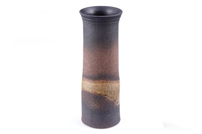 Lot 410 - A Japanese stoneware Ikebana vase