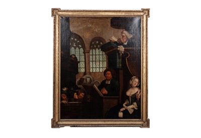 Lot 206 - After William Hogarth - The Long Sermon | oil