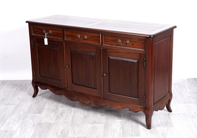 Lot 36 - A 20th Century stained hardwood French style sideboard