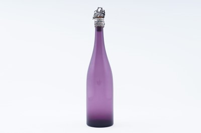 Lot 417 - A Victorian silver mounted purple glass decanter
