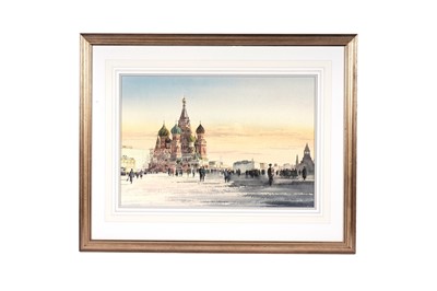 Lot 505 - Alan Reed - St. Basil's Cathedral, Kremlin, Moscow | watercolour