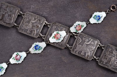 Lot 125 - Norwegian silver bracelets by David Andersen and Ivar Holth