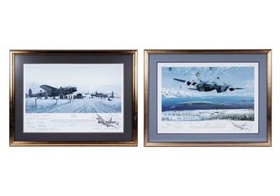 Lot 507 - After Phillip West - Two Second World War Aviation Scenes | special copy with drawn remarque