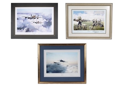 Lot 508 - After Robert Taylor and Geoffrey Nutkins - Three Second World War Aviation Scenes | signed prints