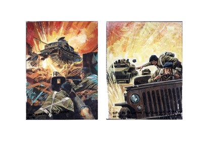 Lot 505 - Jose Luis - original cover art work for "Fighting Talk" and "Warrior Breed" | body colour on board