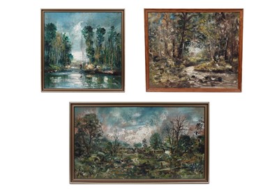 Lot 528 - Antoni Sulek - Three landscape studies | oils