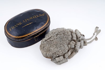 Lot 289 - A 19th Century barrister’s wig and black japanned tin