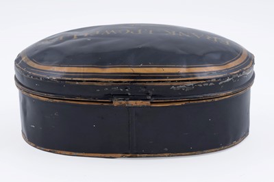 Lot 289 - A 19th Century barrister’s wig and black japanned tin