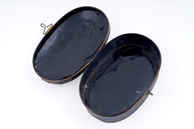 Lot 289 - A 19th Century barrister’s wig and black japanned tin