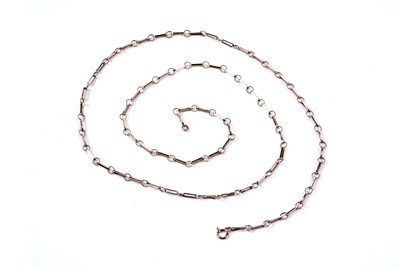 Lot 515 - A 9ct gold fancy-link necklace