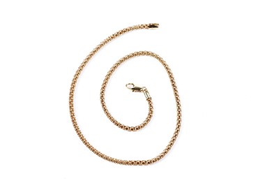 Lot 518 - An 18ct gold fancy-link necklace