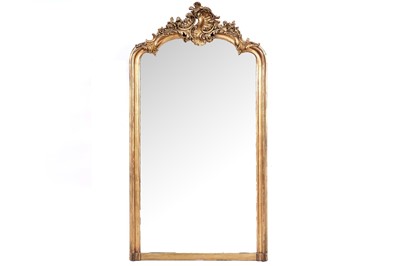 Lot 140 - A 19th Century giltwood and gesso overmantel mirror