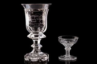 Lot 468 - A sweetmeat glass; and a Bohemian goblet