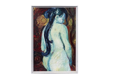 Lot 60 - Osagy - Female life study in blue | oil