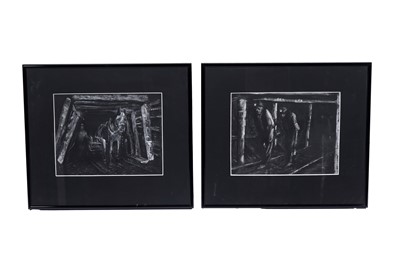Lot 38 - Mid-20th Century Northern School - Two mining studies | pastel