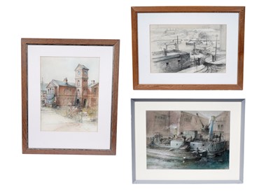 Lot 33 - Eric Platt - Three Northern mining studies | mixed media
