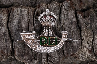 Lot 575 - A Durham Light Infantry (DLI) sweetheart brooch