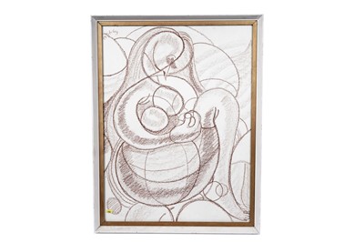 Lot 79 - A. Blaby - Mother and child | pastel