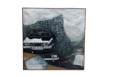 Lot 61 - Joanne Tait - You can't park there | oil
