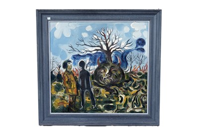Lot 66 - Antoni Sulek - Creature by the tree | oil