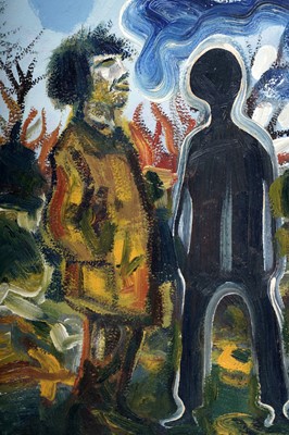 Lot 66 - Antoni Sulek - Creature by the tree | oil