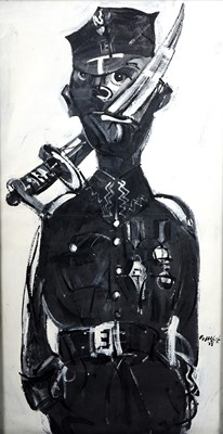 Lot 67 - Antoni Sulek - Soldier armed to the teeth | household paint
