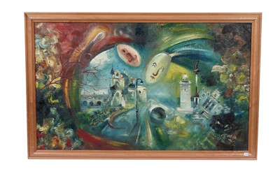 Lot 68 - Antoni Sulek - The city never sleeps | oil