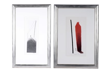 Lot 745 - Mackenzie Thorpe - Two telegraph pole studies | photo lithographs