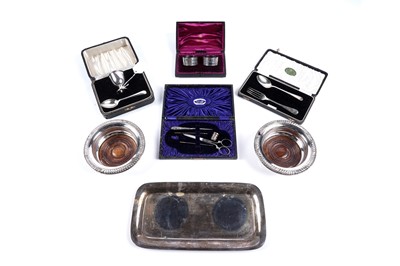 Lot 541 - Silver and silverplate, including a Harrods electroplate dish