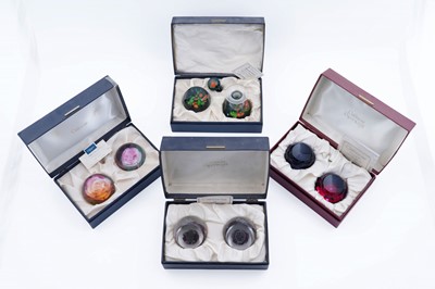 Lot 403 - A collection of four Caithness paperweight boxed sets