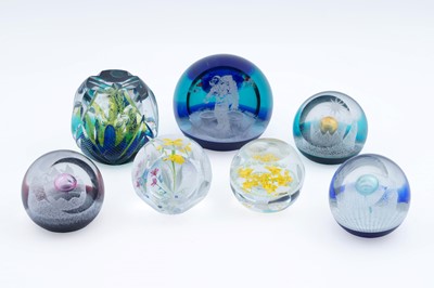 Lot 409 - A collection of seven boxed Caithness paperweights