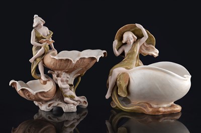 Lot 374 - Two Royal Dux centrepieces