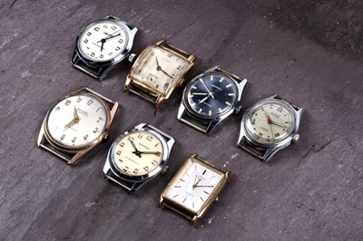 Lot 417 - Seven mid-20th Century and later wristwatches