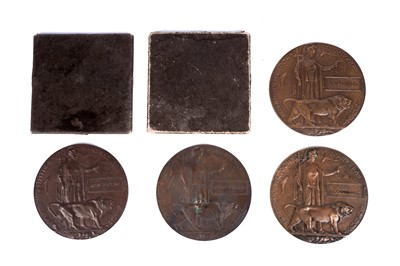 Lot 665 - Four First World War Commemorative plaques