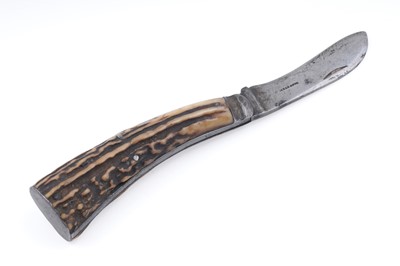 Lot 345 - An 19th Century horn handled pruning knife
