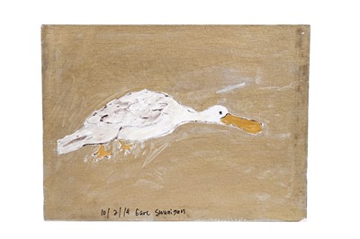 Lot 144 - Earl Swanigan - Runner Duck, gold | acrylic