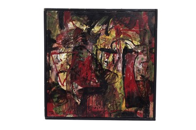 Lot 108 - Thibaut de Reimpre - Composition in red | acrylic