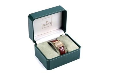 Lot 416 - A 1990's 18ct gold cased Gucci wristwatch