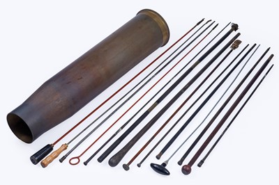 Lot 311 - A large brass shell case