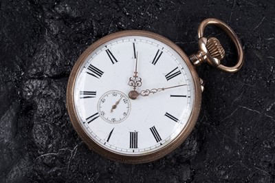 Lot 431 - A late 19th Century 14K gold cased open-faced pocket watch