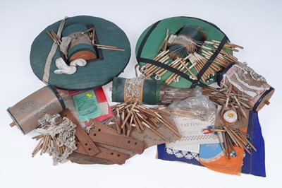 Lot 281 - A collection of lace making accessories