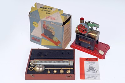 Lot 488 - A Mamod M.M.2. Stationary Steam Engine; and an early 20th Century mahogany cased Sykes hydrometer