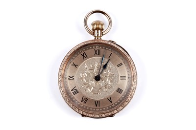 Lot 433 - A 14ct yellow gold cased crown wound fob watch