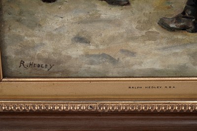 Lot 204 - Ralph Hedley - Boys boxing in the street | oil