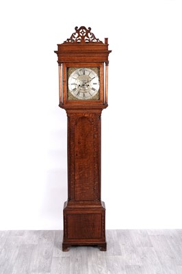 Lot 64 - James Scofield, Barnsley: a George III oak cased 8-day longcase clock