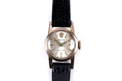Lot 385 - A lady's 9ct gold cased Rolex wristwatch