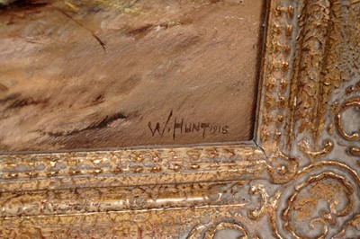 Lot 254 - Walter Hunt - A bay horse shares a farmyard meal | oil