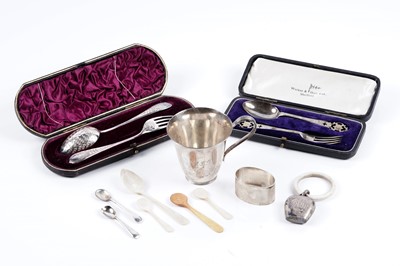 Lot 502 - Victorian and later silver christening gifts
