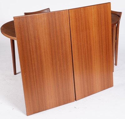 Lot 23 - Troeds Sweden: a Nils Jonsson teak extending dining table; and four ‘Kontiki’ dinning chairs